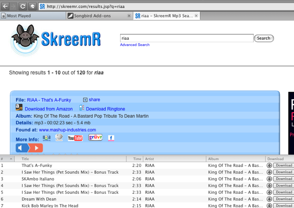 Not Only is Skreemr Integrated, But I Can Download Direct at the Bottom